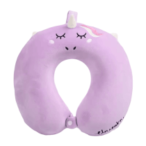 Cartoon Purple Unicorn U-Shaped Neck Pillow