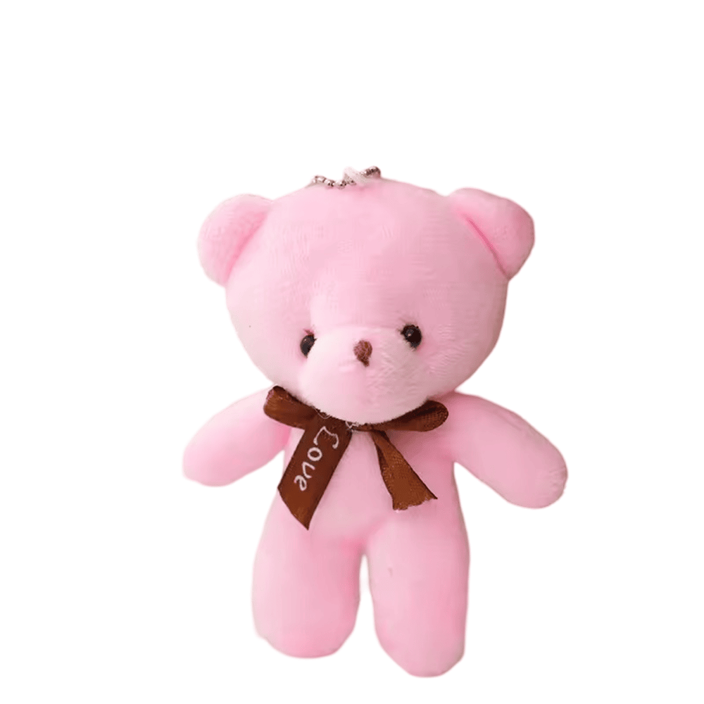 12cm Animal Pink Bear Stuffed Keychain 12cm Animal Pink Bear Stuffed Keychain
