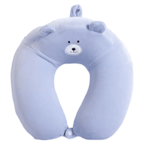Cartoon Sky Blue Bear U-Shaped Pillow