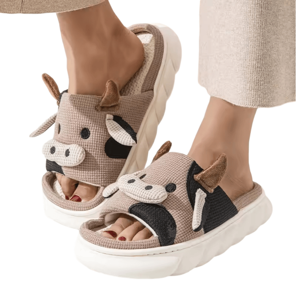Cow Soft Stuffed Plush Slippers