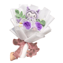 Sanrio Kuromi Plush Toy With Flowers Bouquet
