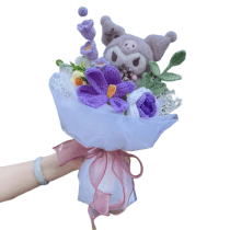 Kuromi Plush Toy Bouquet With Flowers