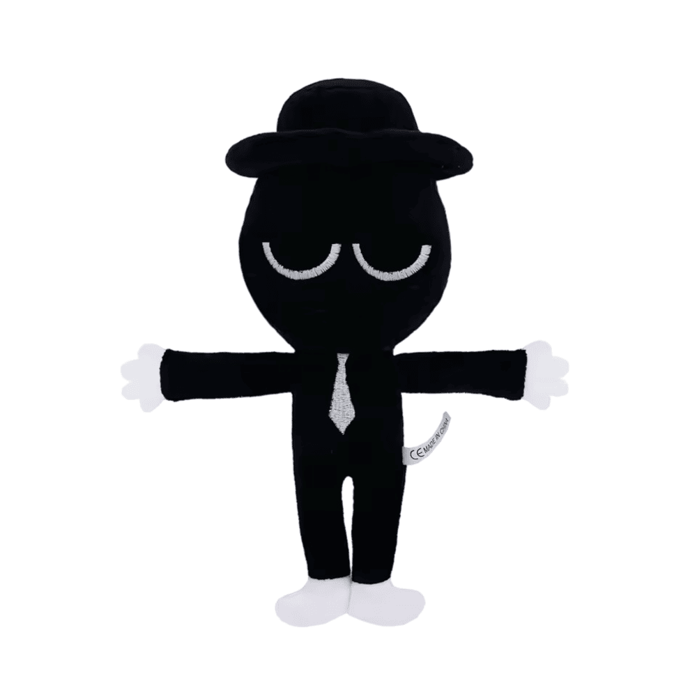 Game Sprunki Incredibox Black Hat Plush Toy Game Sprunki Incredibox Black Hat Plush Toy