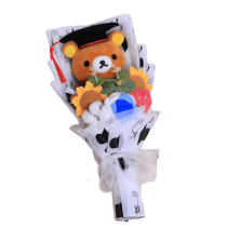 Rilakkuma Plush Toy Bouquet With Graduation Hat