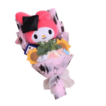 Sanrio My Melody Plush Toy Bouquet With Graduation Hat