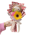 Cartoon Hello Kitty Plush Bouquet With Flowers