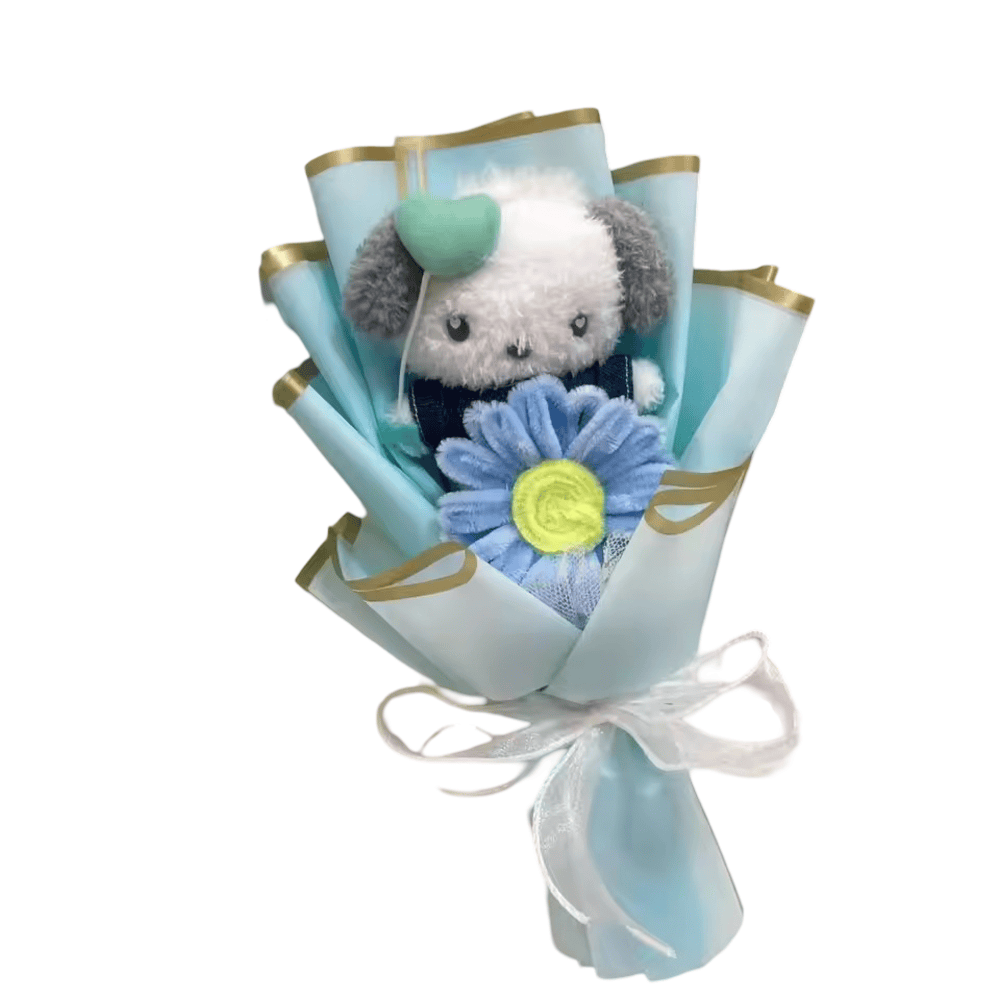 Cartoon Pochacco Plush Flower Bouquet Cartoon Pochacco Plush Flower Bouquet