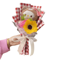 Cartoon Hello Kitty Turn Into Bear Plush Toy Bouquet