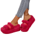 Winter Wedge Fluffy Plush Slippers