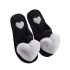 Grey Heart Pattern Plush Indoor Slippers