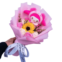 35cm Anime Sanrio My Melody Plush Flower Bouquet