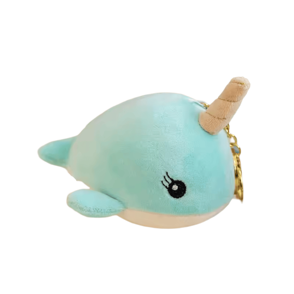 Cartoon Sea Fish Green Narwhal Plush Keychain Cartoon Sea Fish Green Narwhal Plush Keychain