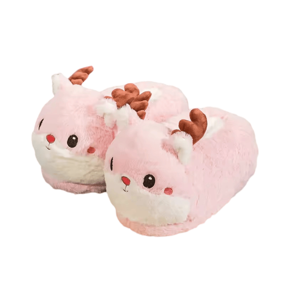 Cartoon Reindeer Soft Plush Shoes Cartoon Reindeer Soft Plush Shoes