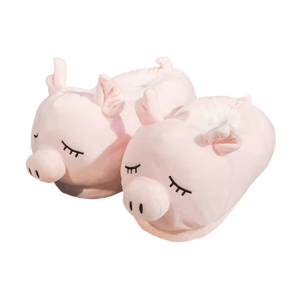 Cartoon Pig Soft Plush Shoes