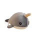 Cartoon Sea Fish Grey Narwhal Plush Keychain