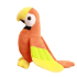20cm Orange Macaw Parrot Stuffed Plush Toy