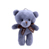 Cartoon Stuffed Plush Grey Bear Toy Keychain