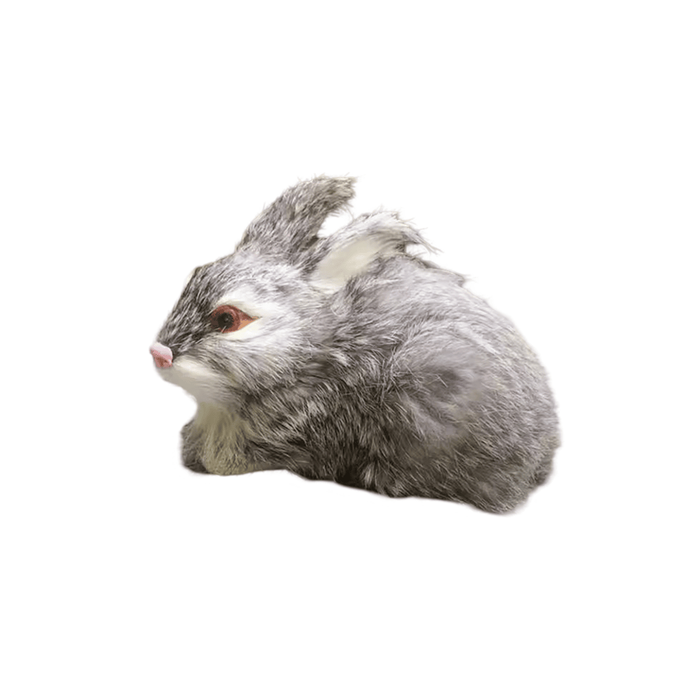 Soft Realistic Gray Lie Rabbit Toy Soft Realistic Gray Lie Rabbit Toy