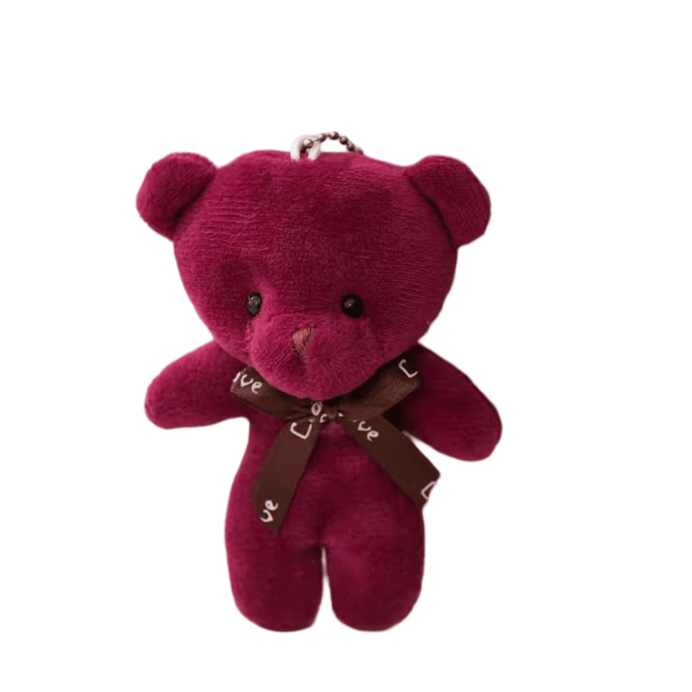12cm Animal Red Wine Bear Stuffed Keychain 12cm Animal Red Wine Bear Stuffed Keychain
