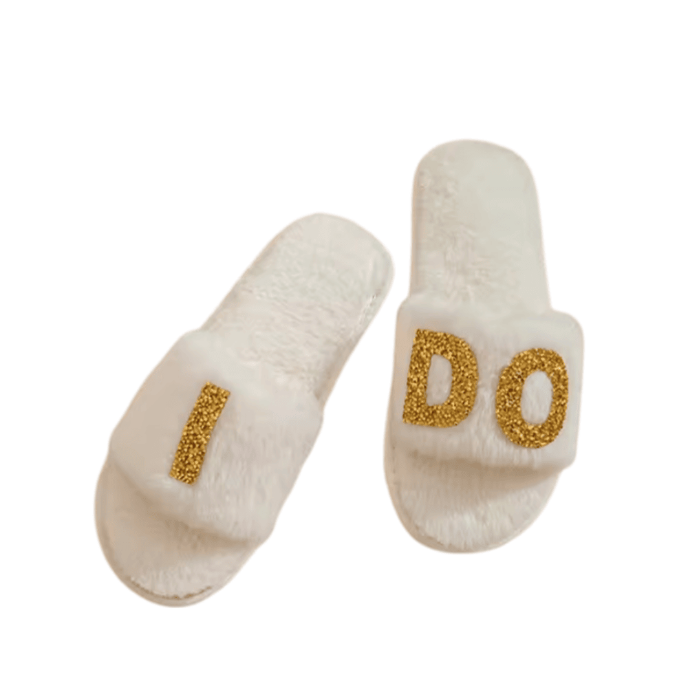 Gold Soft Plush Slippers Gold Soft Plush Slippers