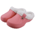 Indoor Fuzzy Clogs Pink Plush Slippers