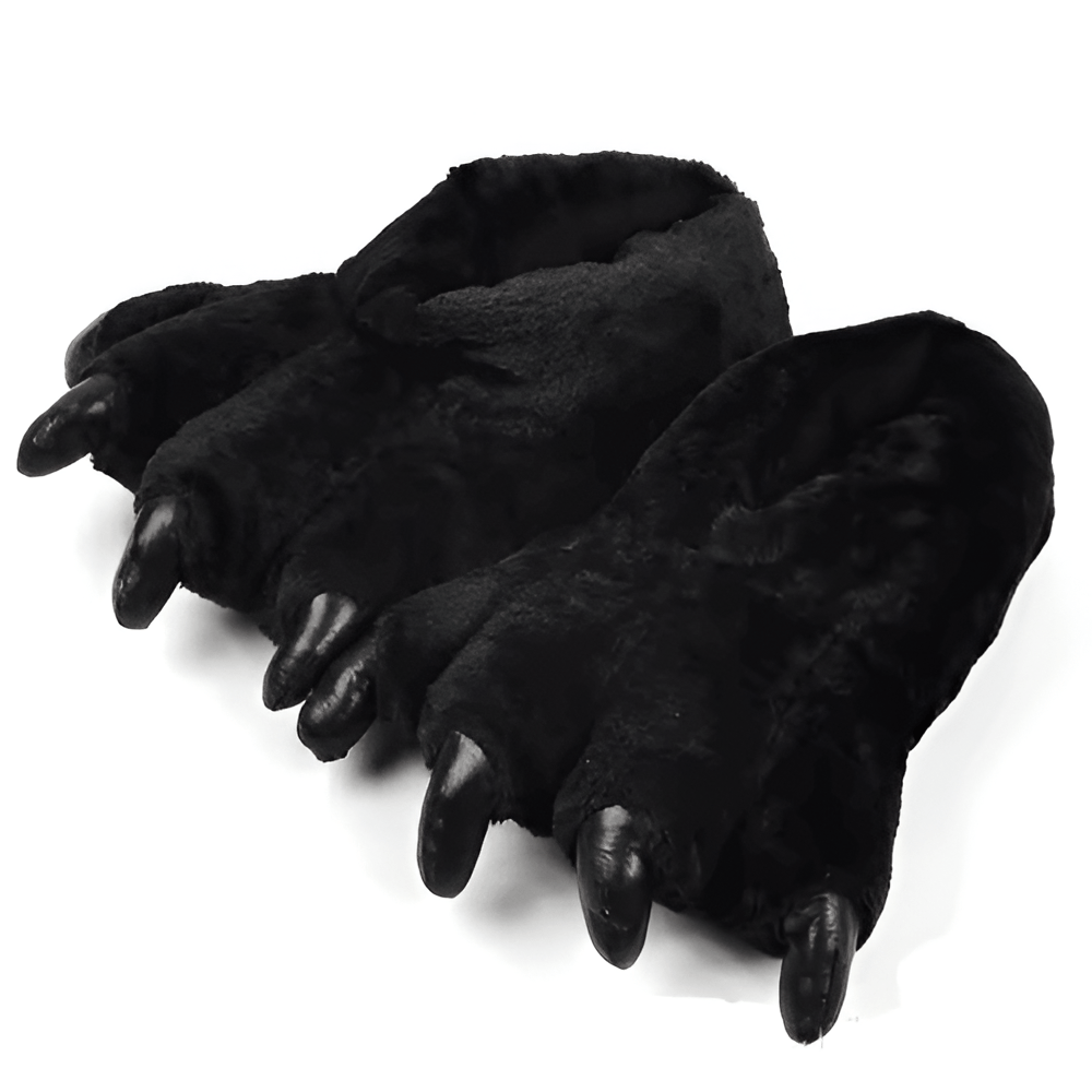 Soft Black Big Feet Monster Plush Shoes Soft Black Big Feet Monster Plush Shoes