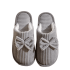Gray Bow Plush Indoor Slippers