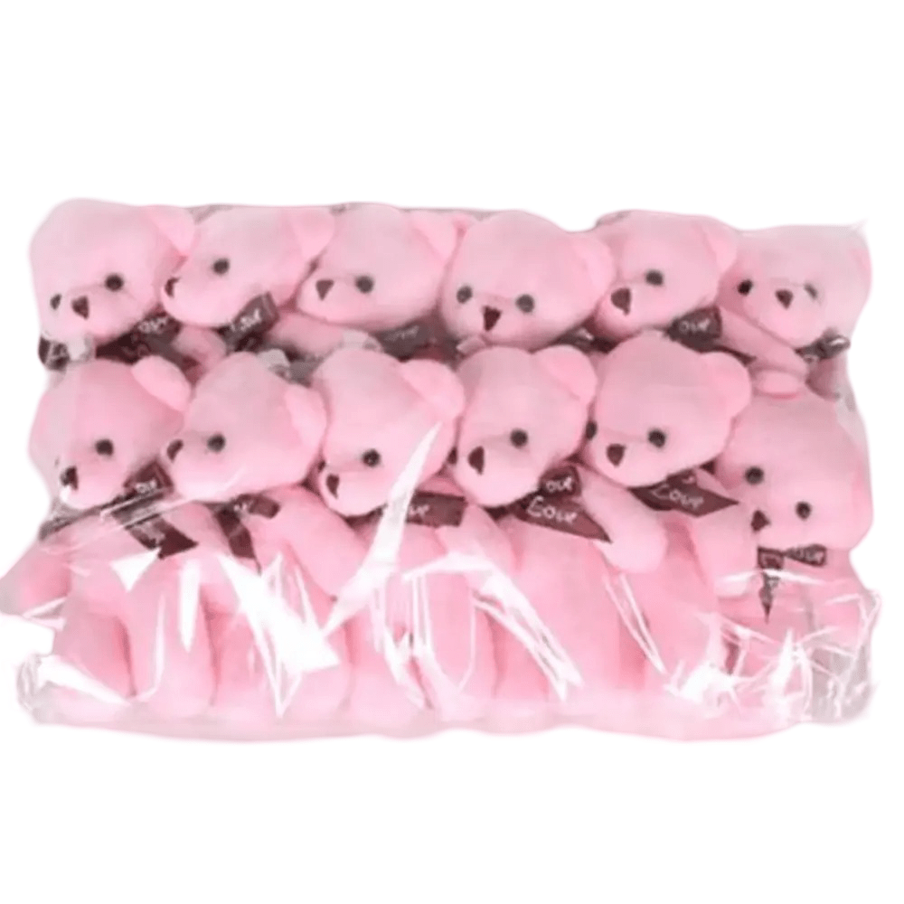 Cartoon 12Pcs Soft Stuffed Plush Pink Bear Toy Cartoon 12Pcs Soft Stuffed Plush Pink Bear Toy
