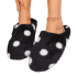 Black Round Pattern Soft Slippers