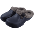 Indoor Fuzzy Clogs Deep Grey Slippers
