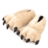 Soft Beige Monster Paw Plush Shoes