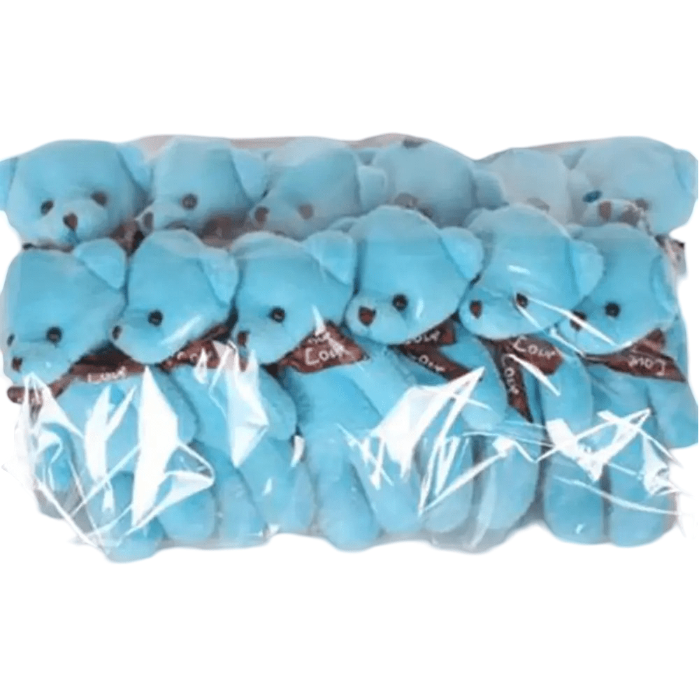 12Pcs Cartoon Blue Soft Stuffed Plush Bear Toy 12Pcs Cartoon Blue Soft Stuffed Plush Bear Toy