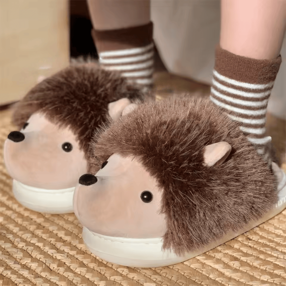 Hedgehog Plush Slippers Hedgehog Plush Slippers