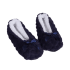 Navy Blue Ribbon Bow Winter Warm Slipper