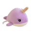 Cartoon Sea Fish Purple Narwhal Soft Plush Keychain