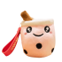 Pink Boba Tea Plush Keychain