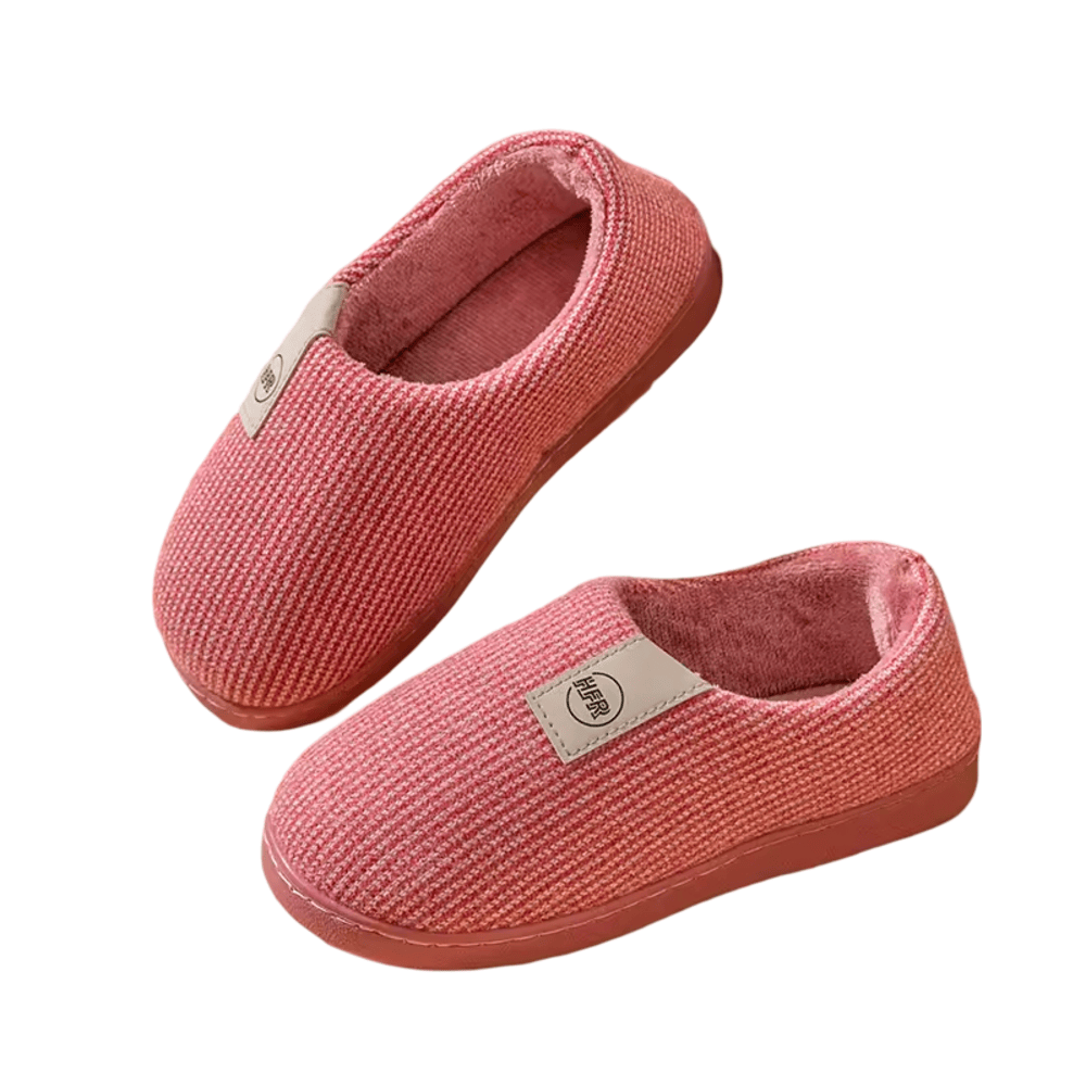 Soft Winter Red Plush Indoor Shoes