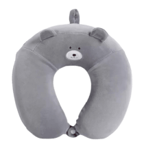 Cartoon Grey Bear U-Shaped Pillow