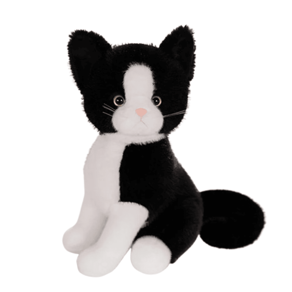 40cm Realistic Black And White Cat Plush Toy 40cm Realistic Black And White Cat Plush Toy