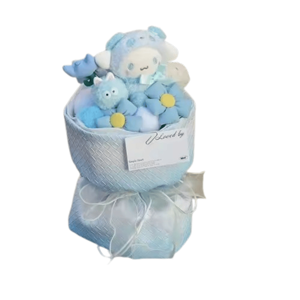 Sanrio Anime Cinnamoroll Plush Flower Bouquet Cartoon Sanrio Cinnamoroll Plush Bouquet