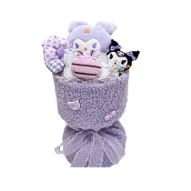 Kawaii Sanrio Cartoon Kuromi Stuffed Plush Bouquet