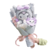 Cartoon Sanrio Kuromi Plush Toy With Flower Bouquet