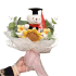 Cartoon Bear Plush Bouquet With Graduation Hat