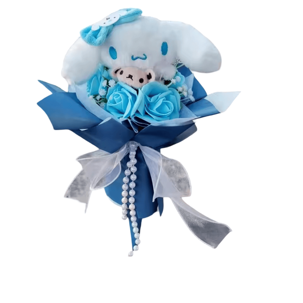 Anime Cinnamoroll Plush Rose Bouquet Anime Cinnamoroll Plush Rose Bouquet