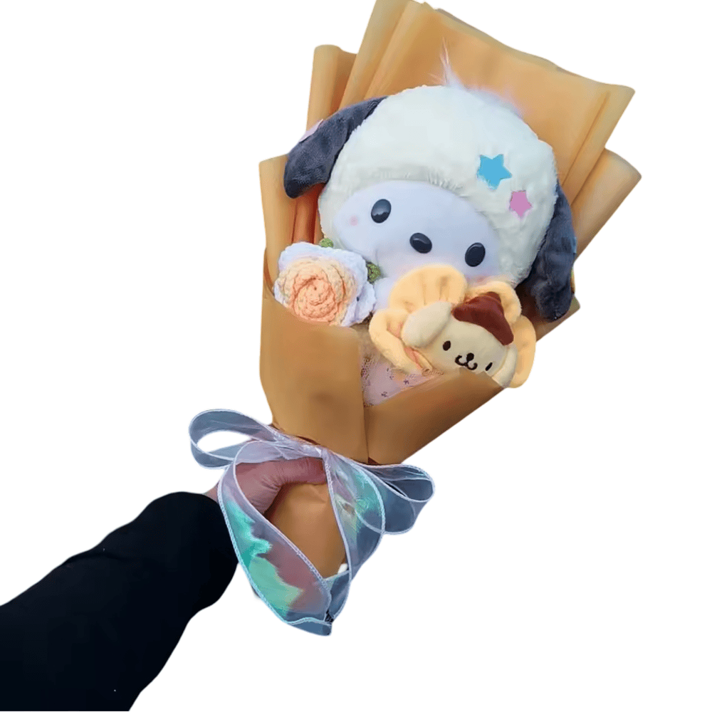 Sanrio Pochacco Turn Into Pompompurin Toy Plush Bouquet Sanrio Pochacco Turn Into Pompompurin Toy Plush Bouquet