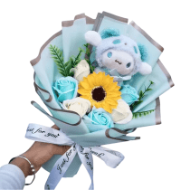Sanrio Plush Cinnamoroll Toy Flower Bouquet