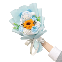 Cartoon Plush Cinnamoroll Flower Bouquet With Graduation Hat