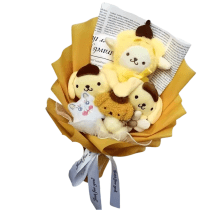 35cm Anime Sanrio Pompompurin Plush Toy Bouquet