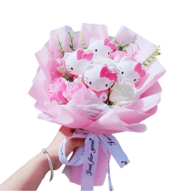 35cm Sanrio Hello Kitty Anime Plush Stuffed Bouquet