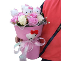 38cm Anime Sanrio Hello Kitty Plush Stuffed Bouquet